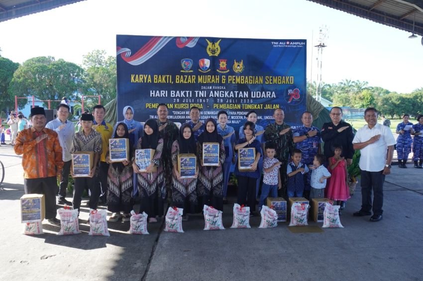 TNI AU Wilayah Medan Gelar Bakti Sosial dan Bazaar Murah di Hari Bakti ke-78