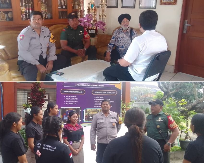 Bhabinkamtibmas Sidakarya Sambangi SMK Negeri 2 Denpasar, Tekankan Disiplin dan Etika Siswa