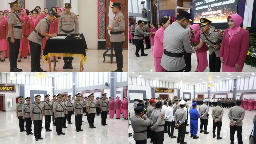 Kapolda Sumut Irjen Whisnu Hermawan Pimpin Serah Terima Jabatan Dirintelkam dan Kapolres