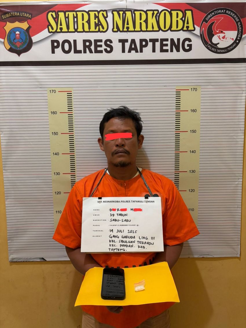 Sat Narkoba Polres Tapanuli Tengah Tangkap Pengedar Sabu di Sibuluan Terpadu