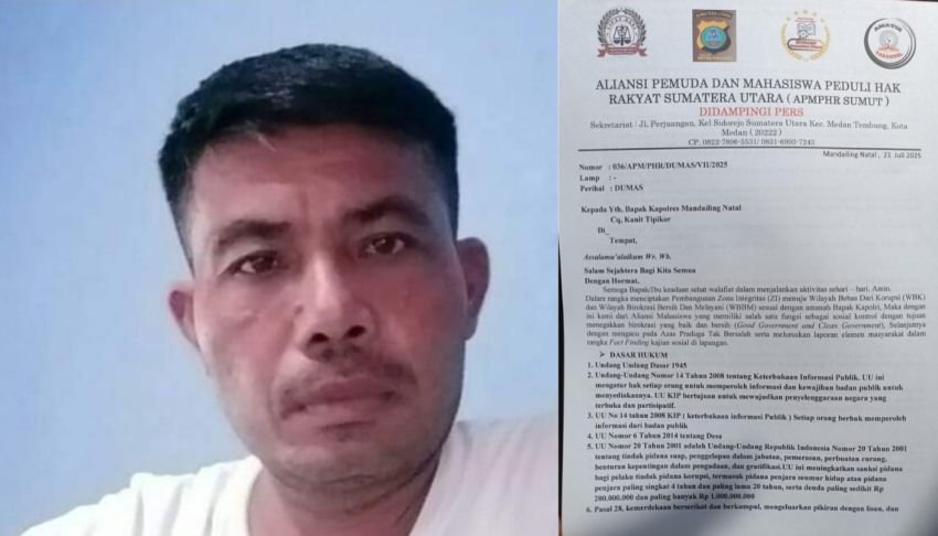 Dugaan Penyimpangan Dana Desa, Kades Hutagodang Muda Dilaporkan ke Polres Madina