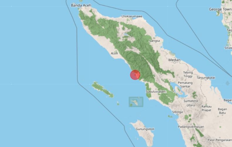 Gempa Magnitudo 5,2 Guncang Aceh Selatan, Tidak Berpotensi Tsunami
