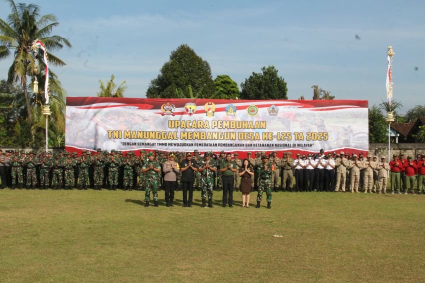 Danrem 163/Wira Satya Hadiri Pembukaan TMMD ke-125 di Gianyar: Sinergi TNI dan Rakyat Ditegaskan