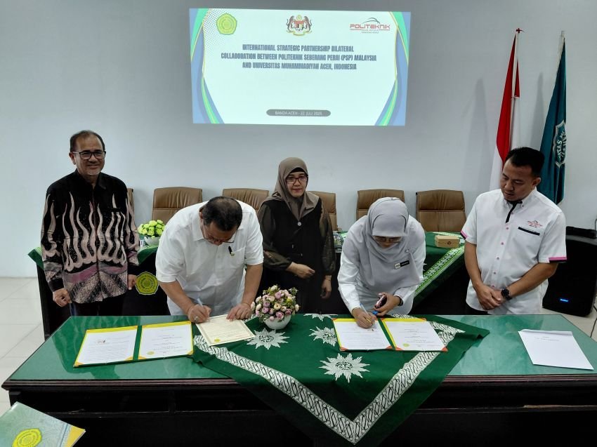 Unmuha Teken Kerja Sama Internasional dengan Politeknik Malaysia Seberang Perai