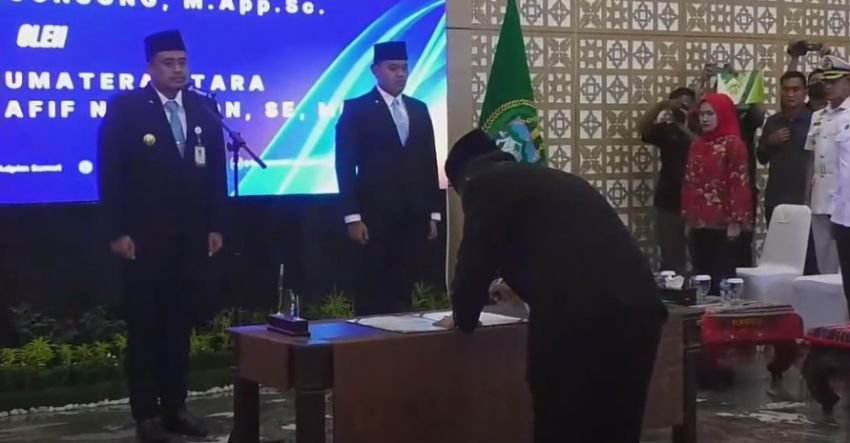 Togap Simangunsong Resmi Dilantik Jadi Sekda Sumut, Bobby Nasution Titip 4 Pesan