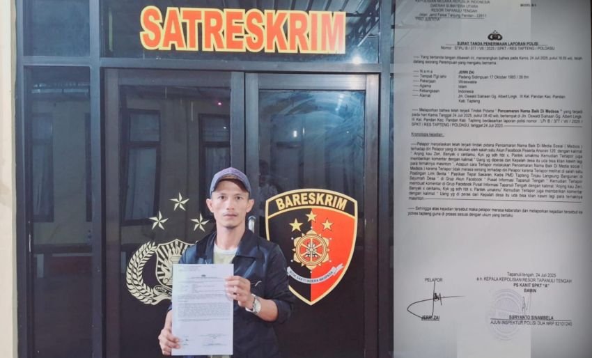 Diduga Sebar Fitnah dan Ujaran Kebencian, Pemilik Akun Facebook Dilaporkan ke Polres Tapteng