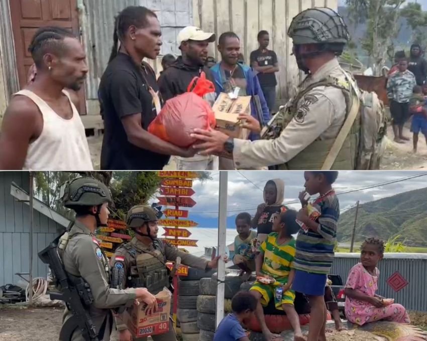 Satgas Ops Damai Cartenz Tebar Kepedulian dan Kebahagiaan di Paniai dan Intan Jaya