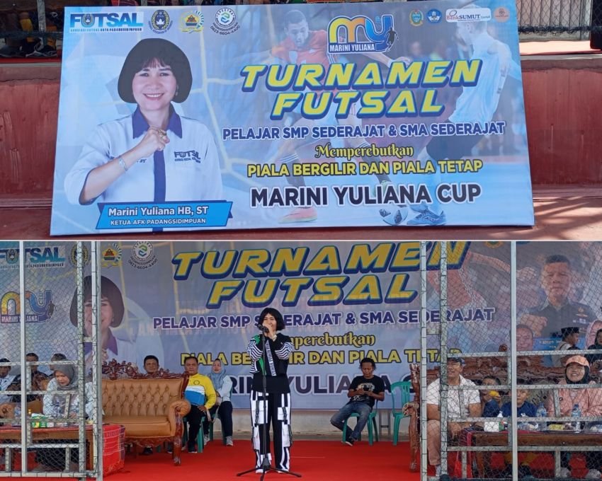Pelajar SMP dan SMA Se-Tabagsel Berlaga di Turnamen Futsal Rebut Piala Marini Yuliana Cup di Padangsidimpuan