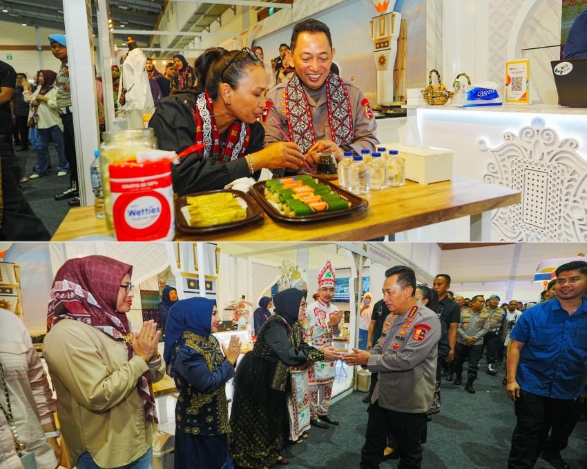 Kapolri dan Ketua Umum Bhayangkari Nikmati &ldquo;Kupi Khop&rdquo; di Stan Bhayangkari Aceh