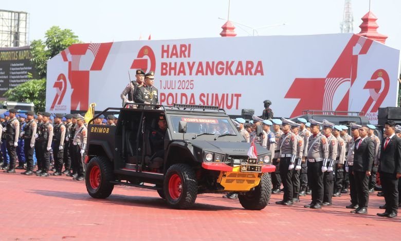 Kapolda Sumut Tegaskan Komitmen Pelayanan Publik saat Upacara Hari Bhayangkara ke-79