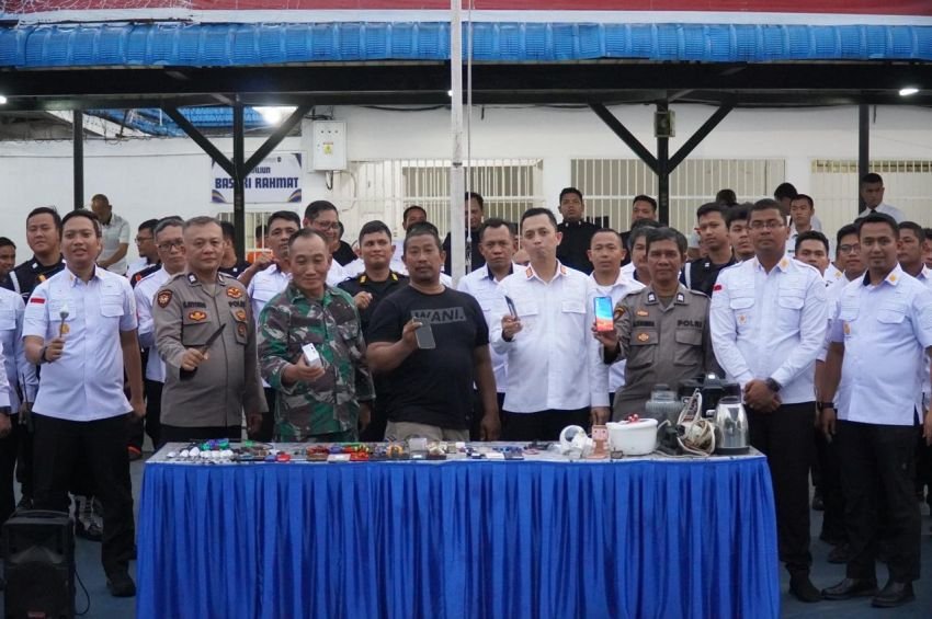 Rutan Kelas I Medan Gelar Razia Gabungan, Sita Barang Terlarang dan Pastikan Keamanan Lingkungan Pemasyarakatan