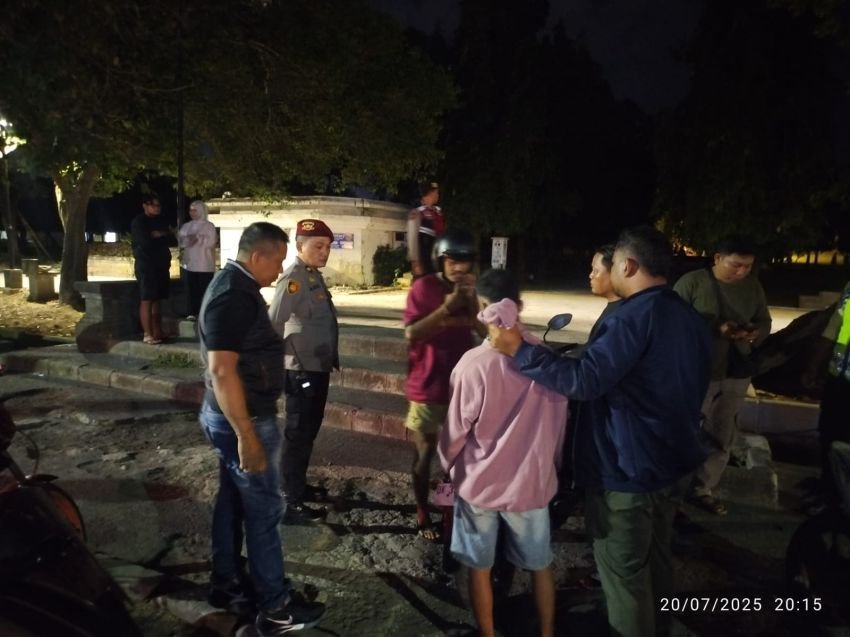 Polsek Dentim Tindak Cepat Keributan di Lapangan Renon, Puluhan Pemuda Diamankan