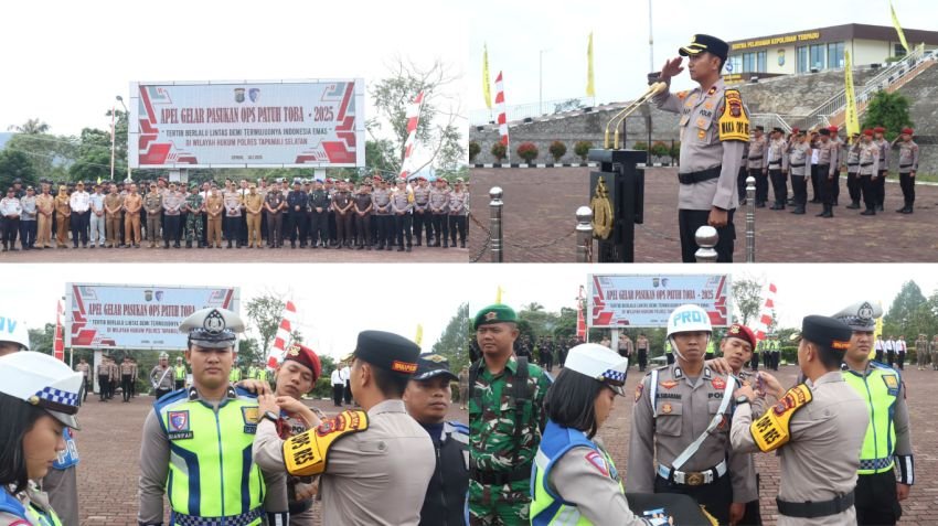 Polres Tapanuli Selatan Gelar Apel Pasukan Ops Patuh Toba 2025: Sinergi Lintas Sektor Wujudkan Ketertiban Lalu Lintas