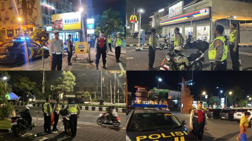 Apel Atensi & Blue Light Patrol: Polsek Kuta Amankan Titik Rawan Balap Liar dan Gangguan Kamtibmas Malam Akhir Pekan