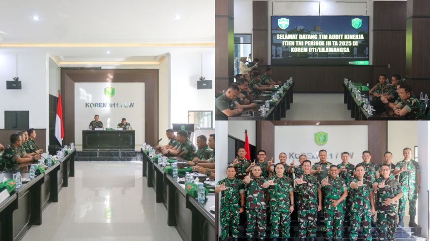 Audit Kinerja TNI: Korem 011/Lilawangsa Siap Wujudkan Zona Integritas