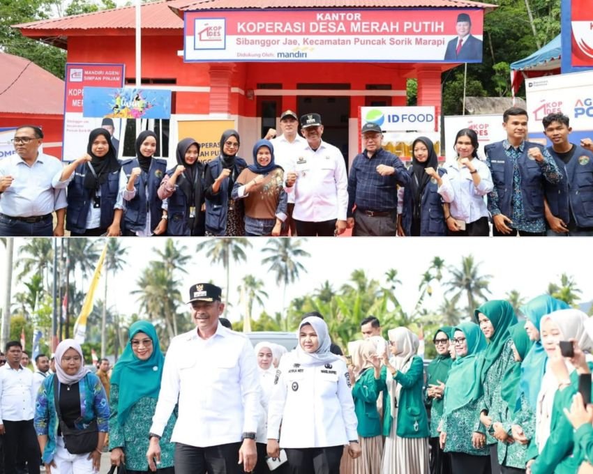 Bupati dan Wakil Bupati Madina Ikuti Peluncuran Koperasi Merah Putih Secara Nasional dari Sibanggor Jae