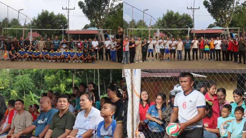 Meriah! Warga Padati Turnamen Voli BNKP Alo&rsquo;oa, Bupati dan DPRD Turut Dukung Langsung