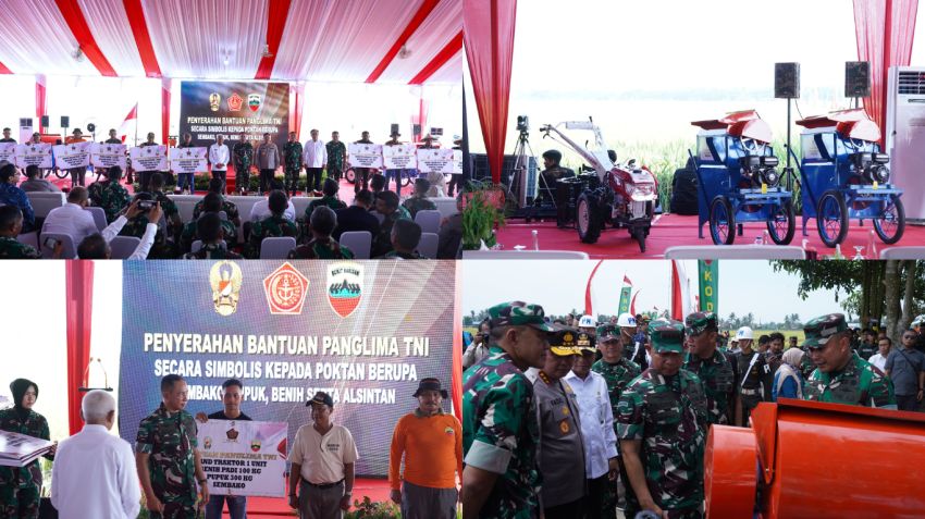 Kelompok Tani Kartika Kodam I/BB Terima Bantuan Alsintan, Pupuk, dan Benih dari Panglima TNI