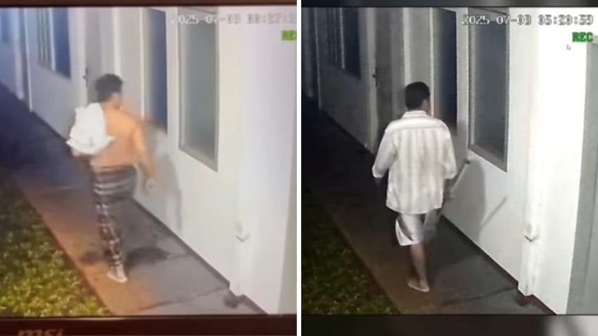 Terungkap! Pria Bertelanjang Dada di Depan Kamar Diplomat ADP Terekam CCTV