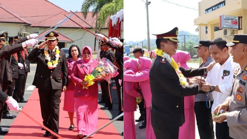 HUT Bhayangkara ke-79, Polres Tapteng Gelar Upacara Purna Bhakti untuk Dua Personel