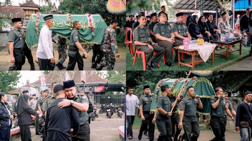 Dandim 1617/Jembrana Melayat ke Rumah Duka Orang Tua Babinsa, Wujud Solidaritas Keluarga Besar TNI