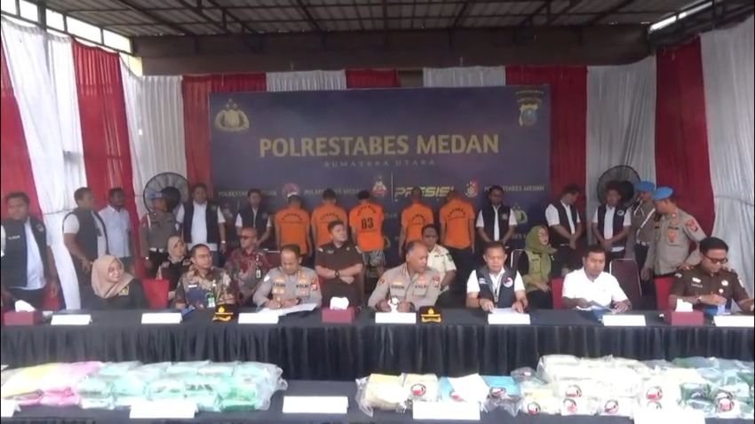 Polrestabes Medan Ungkap Peredaran Besar Narkotika di Asahan, Sita Puluhan Kilogram Sabu dan Puluhan Ribu Butir Ekstasi
