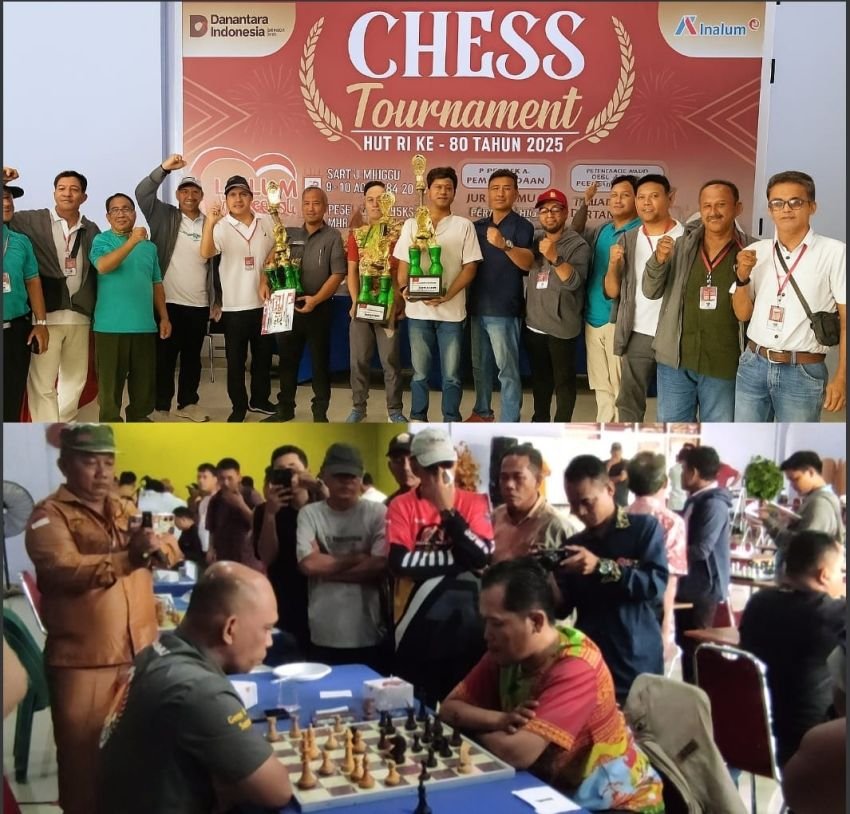 Final Catur INALUM Pecah! Master Nasional Adu Strategi di Panggung HUT RI ke-80