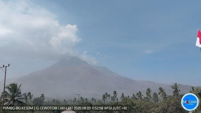 Gunung Lewotobi Laki-laki Mengempis Usai Erupsi, PVMBG: Aktivitas Masih Tinggi
