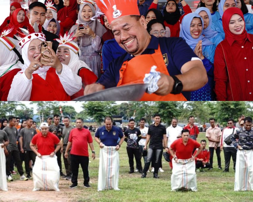 Semarakkan HUT ke-80 RI, Bupati dan Wabup Batu Bara Ikuti Berbagai Perlombaan Seru