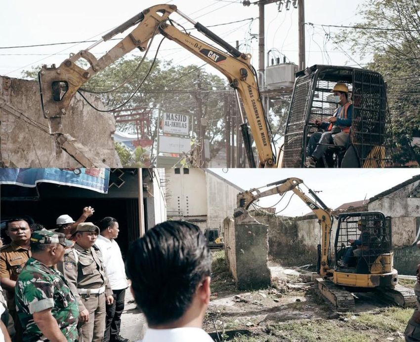 Tegas! Pemko Medan Robohkan Bangunan Terindikasi Narkoba, Warga Lega