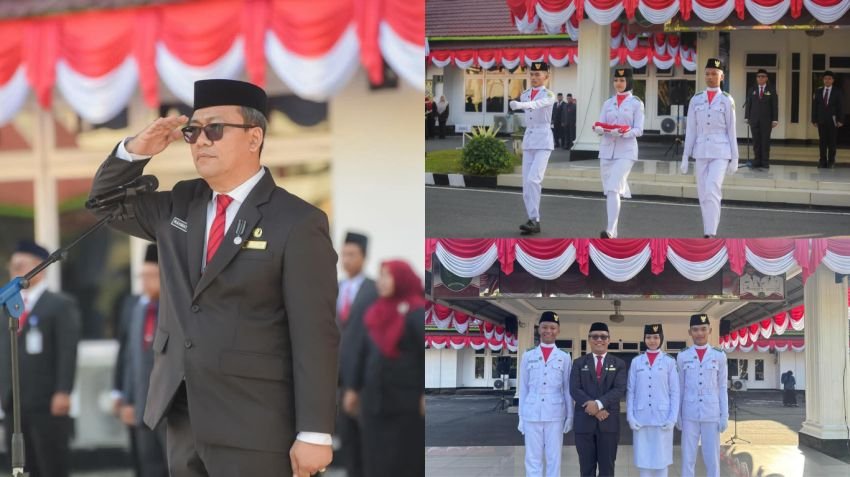 Khidmat dan Penuh Makna, Pemkot Padangsidimpuan Gelar Upacara HUT ke-80 RI di Halaman Kantor Wali Kota