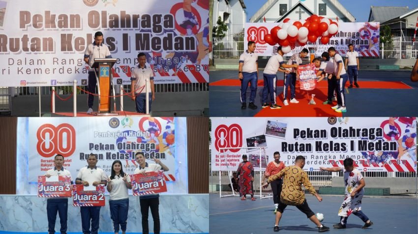 Rutan Kelas I Medan Meriahkan HUT RI ke-80 dengan Pekan Olahraga dan Aneka Perlombaan