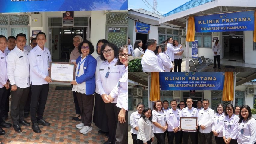 Resmi! Klinik Pratama Rutan Kelas I Medan Raih Akreditasi Paripurna, Tingkatkan Pelayanan Kesehatan Berkualitas