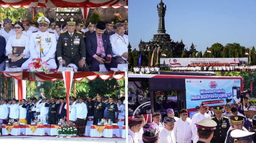 Danrem 163/WSA Hadiri Upacara Peringatan HUT ke-67 Provinsi Bali: Memperkokoh Semangat Bali Era Baru