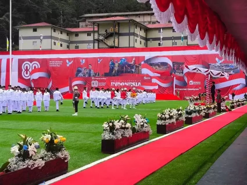 Peringati HUT RI ke-80 di Ketinggian 2.000 MDPL, Bos Freeport Tegaskan Keselamatan Kerja adalah Prioritas