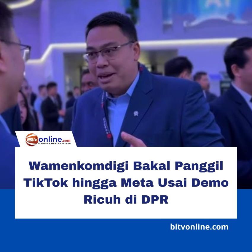 Konten AI dan Hoaks Picu Demo Ricuh, Wamenkomdigi Panggil TikTok & Meta
