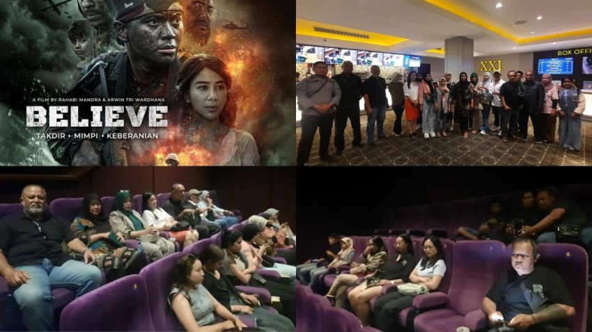 Kodam IX/Udayana Bersama Media Mitra Gelar Nobar Film &ldquo;Believe&rdquo; di Park 23 Kuta