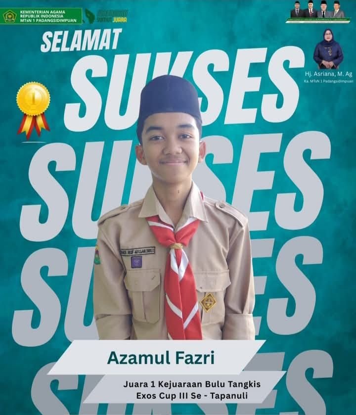 Prestasi Gemilang! Siswa Madrasah Ini Juara di Kejuaraan Bulu Tangkis Exos Cup III Se-Tapanuli