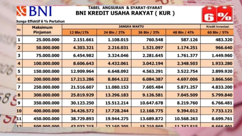 KUR BNI 2025 Resmi Dibuka, UMKM Bisa Dapat Pinjaman Hingga Rp500 Juta Tanpa Agunan Tambahan