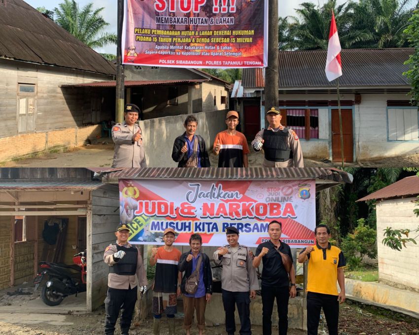 Polsek Sibabangun Gencarkan Sosialisasi Bahaya Narkoba, Karhutla, dan Judi di Tapanuli Tengah