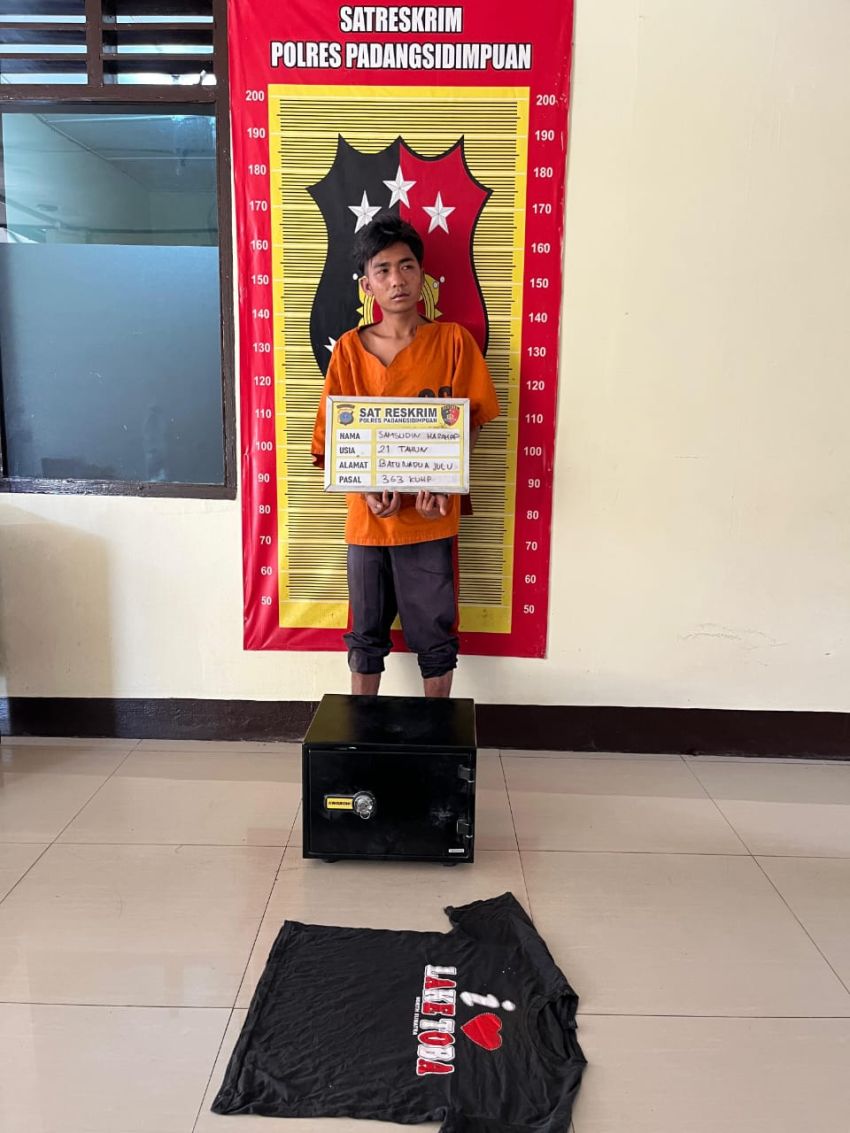 Warga Sitamiang Ini Akui Sudah Dua Kali Lakukan Pencurian, Dibekuk Satreskrim Polres Padangsidimpuan