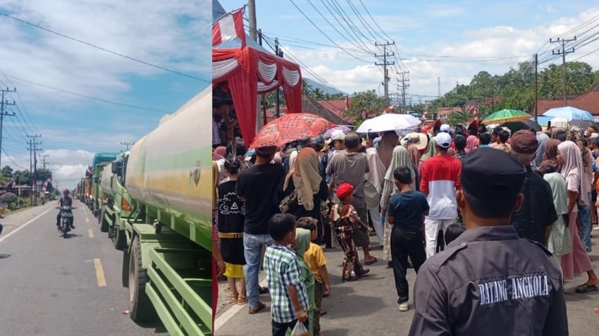 Karnaval HUT RI ke-80 di Batang Angkola Sebabkan Kemacetan di Jalur Lintas Sumatera