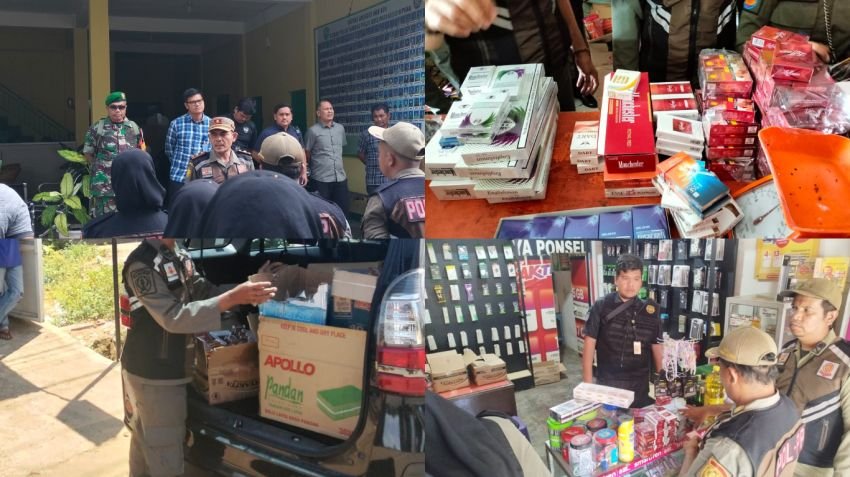 Satpol PP dan Bea Cukai Razia Rokok Ilegal di Padangsidimpuan, 1.394 Bungkus Disita
