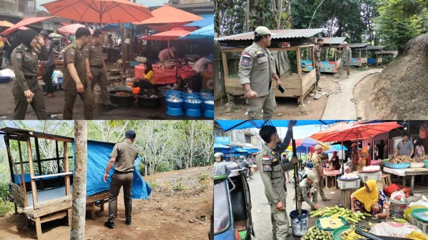 Satpol PP Padangsidimpuan Tegakkan Perda, Tertibkan PKL dan Pondok Wisata di Tor Simarsayang
