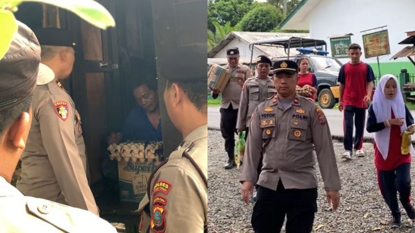 Wujud Kepedulian, Polsek Sibabangun Salurkan Bantuan untuk Warga Sakit di Tapanuli Tengah