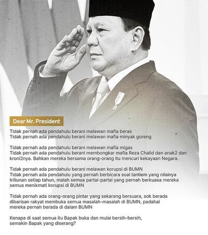 Sejumlah Menteri Unggah Dukungan ke Presiden Prabowo: "Kami Bersamamu Pak Presiden"