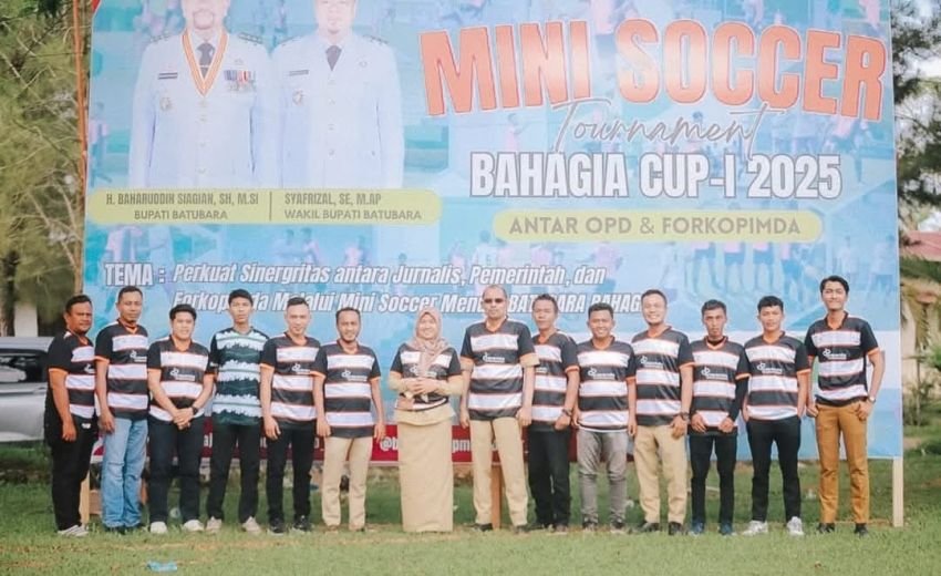 Bapenda Batu Bara Meriahkan Turnamen Mini Soccer Bahagia Cup I 2025