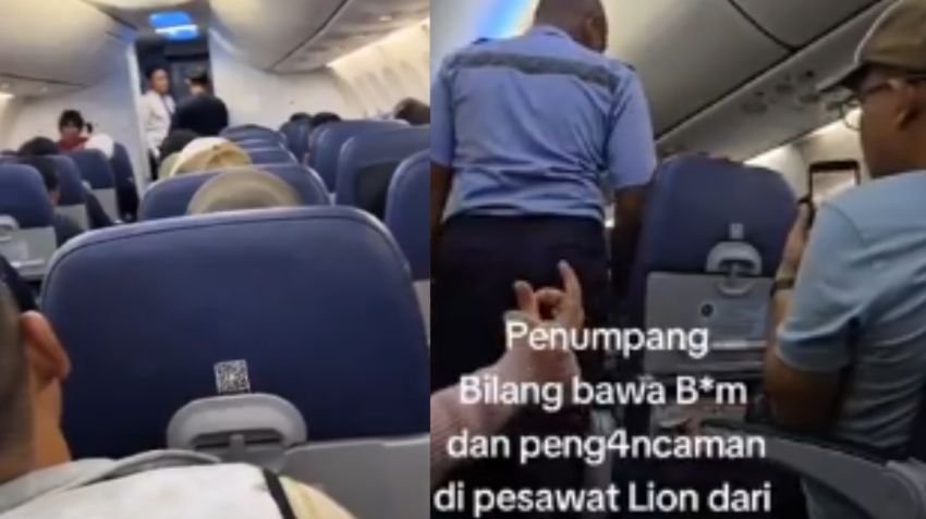 Viral! Penumpang Ricuh di Pesawat Lion Air Rute Jakarta–Medan, Teriak Kasar hingga Sebut Ada Bom