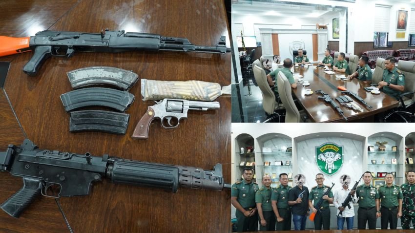 Tiga Senjata Api Diserahkan Sukarela oleh Warga, Pangdam IM: Bukti Kepercayaan Rakyat kepada TNI