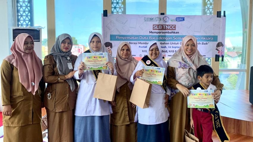SLB TNCC Banda Aceh Lantik Duta Baca, Semarakkan Hari Aksara Nasional 2025